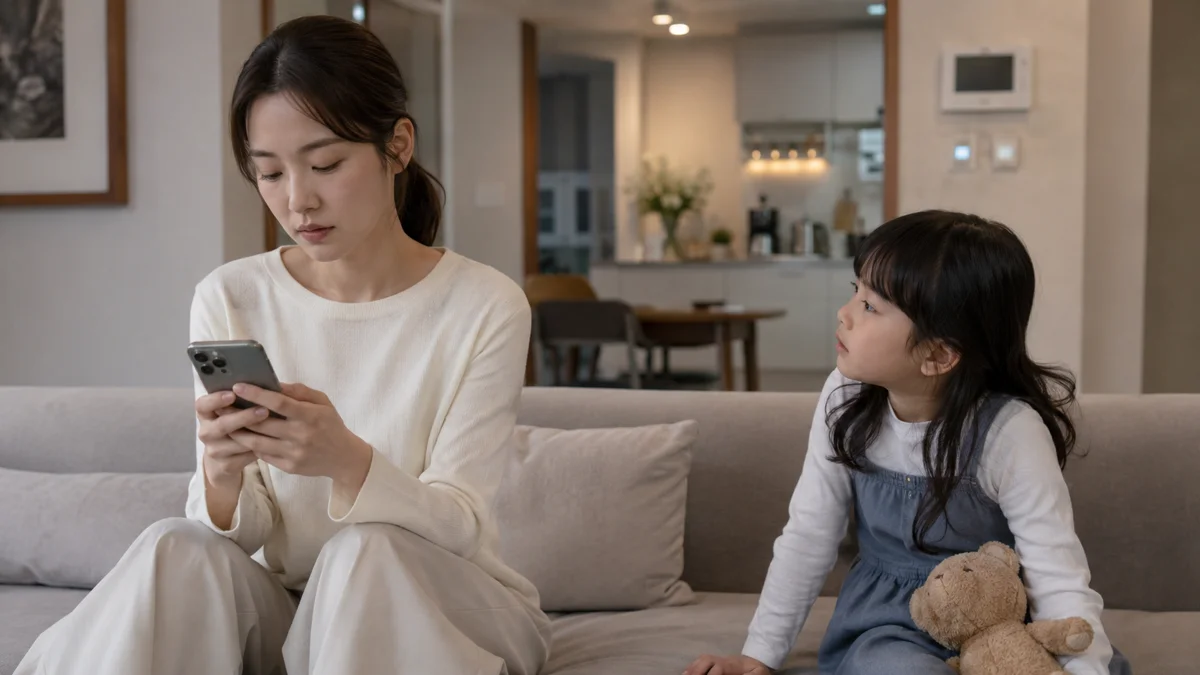 창원 폭행죄 학폭 연계|스마트폰을 보는 엄마와 관심을 바라는 아이
